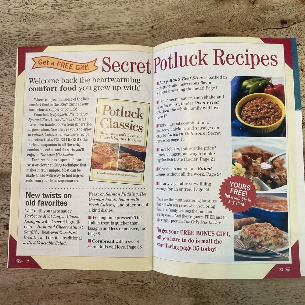 Lot of 3 Vintage Recipe booklets Cake, pastry, Baked goods, meal ideas and bread